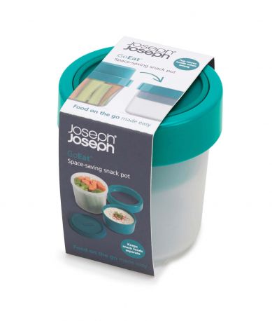 Пищевой контейнер для снэков круглый Joseph Joseph GoEat Compact 2 в 1 340 мл - Фото 2