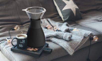 Набор для заваривания кофе Asobu Pour Over 1 л с термосом Черный - Фото 4