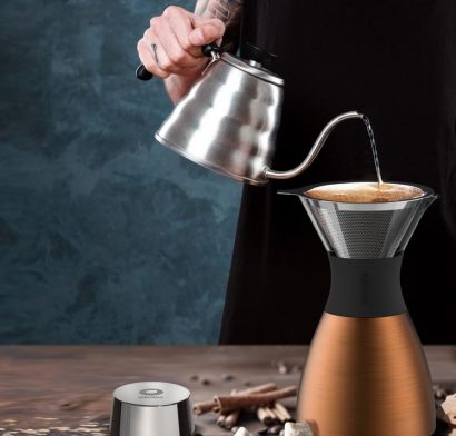 Набор для заваривания кофе Asobu Pour Over 1 л с термосом Медный - Фото 5