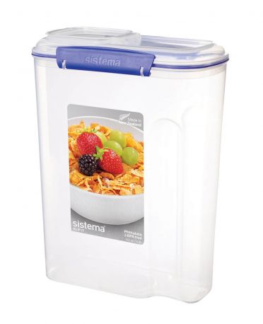 Емкость для хранения сыпучих продуктов Sistema Klip It Blue 4.2 л - Фото 1