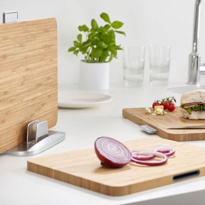 Набор Joseph Joseph Chopping Boards 3 разделочных досок 35х29.5 см + подставка - Фото 4