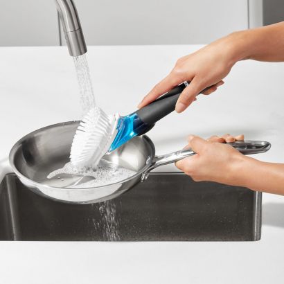 Щетка для мытья посуды Oxo Cleaning Products Good Grips с диспенсером 33 см - Фото 7