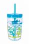Стакан детский с трубочкой Сontigo Floating Straw Tumbler 470 мл Голубой - Фото 4