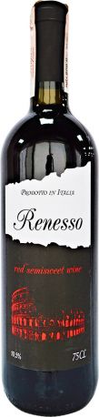 Вино Renesso Vino Rosso Semisweet красное полусладкое 0.75 л 10.5%