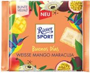 Белый шоколад Ritter Sport с начинкой манго-маракуйя 100 г Белый шоколад Ritter Sport с начинкой манго-маракуйя 100 г
