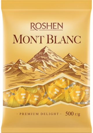 Конфеты Roshen Mont Blanc с шоколадом и сезамом 500 г - Фото 1