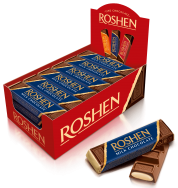 Упаковка шоколадных батончиков Roshen Батон молочно-шоколадный с начинкой крем-брюле 43 г х 30 шт Упаковка шоколадных батончиков Roshen Батон молочно-шоколадный с начинкой крем-брюле 43 г х 30 шт
