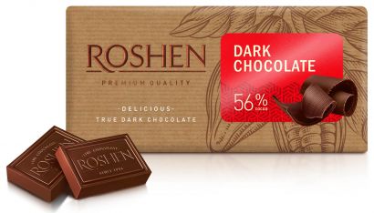 Упаковка шоколада Roshen Чёрный 56% 90 г х 22 шт