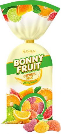 Желейные конфеты Roshen Bonny-Fruit цитрусовые фрукты 200 г