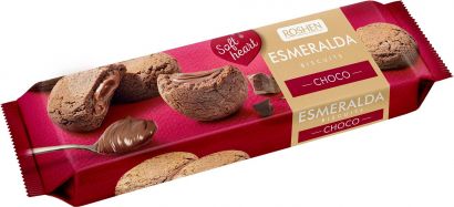 Печенье Roshen Esmeralda Soft Heart Choco Шоколадное 170 г