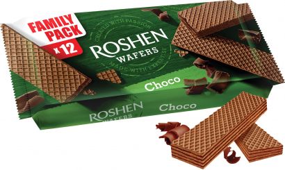 Упаковка вафель Roshen Wafers Шоколад 216 г х 11 шт