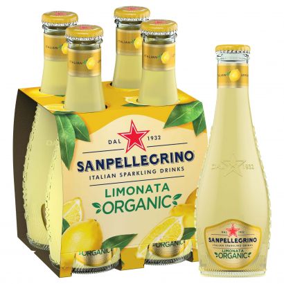 Упаковка газированного напитка Sanpellegrino Limonata Био 0.2 л х 4 бутылок