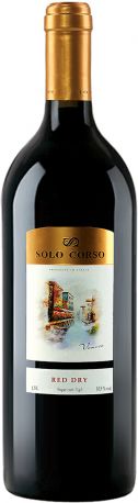 Вино Solo Corso Rosso VDT красное сухое 1.5 л 10.5%
