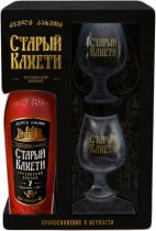 Коньяк Старый Кахети 7 лет выдержки 0.5 л 40% + 2 бокала