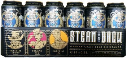 Упаковка пива Steam Brew Imperial Stout темное фильтрованное 7.5% 0.5 л x 18 шт
