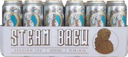 Упаковка пива Steam Brew Session IPA светлое фильтрованное 5% 0.5 л х 18 шт - Фото 1
