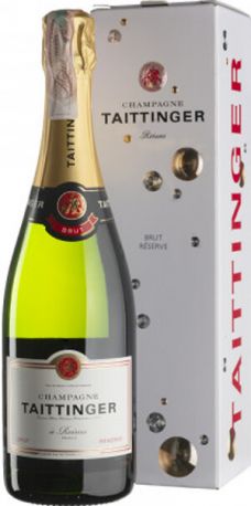 Шампанское Taittinger Brut Reserve белое брют 0.75 л 12.5% в подарочной упаковке