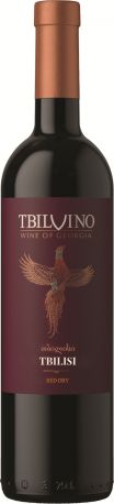 Вино Tbilvino Тбилиси красное сухое 0.75 л 12%