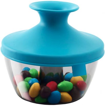 Пищевой контейнер Tomorrow's Kitchen Popsome Candy&Nuts с крышкой-дозатором 450 мл Голубой - Фото 1
