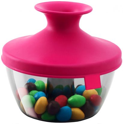 Пищевой контейнер Tomorrow's Kitchen Popsome Candy&Nuts с крышкой-дозатором 450 мл Розовый - Фото 1