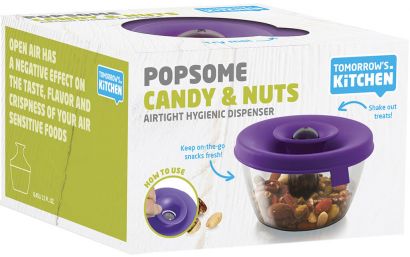 Пищевой контейнер Tomorrow's Kitchen Popsome Candy&Nuts с крышкой-дозатором 450 мл Фиолетовый - Фото 3