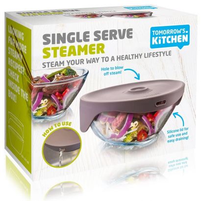 Пищевой контейнер Tomorrow's Kitchen Single Serve Steamer Grey 17 x 13 см - Фото 3