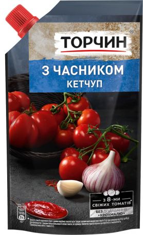 Кетчуп Торчин с чесноком 270 г - Фото 1
