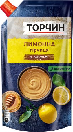 Упаковка горчици Торчин Лимонная 115 г х 24 шт - Фото 1