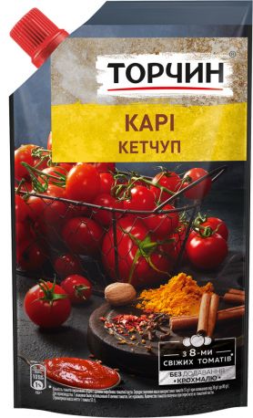 Упаковка кетчупа Торчин Карри 250 г х 38 шт - Фото 1