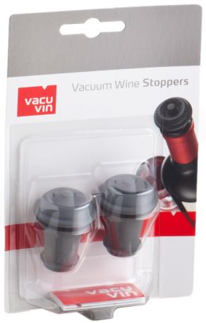 Пробка вакуумная для хранения вина в бутылке Vacu Vin Vacuum Wine Stopper Grey