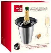 Ведро-охладитель для бутылки шампанского Vacu Vin Active Cooler Champagne Elegant Stainless Steel Ведро-охладитель для бутылки шампанского Vacu Vin Active Cooler Champagne Elegant Stainless Steel