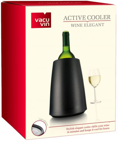 Ведро-охладитель для бутылки вина Vacu Vin Active Cooler Wine Elegant Black - Фото 1