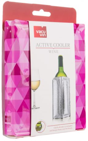 Охладитель для бутылки вина Vacu Vin Active Cooler Wine Diamond Pink