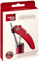 Штопор Vacu Vin single Pull Corkscrew Red Штопор Vacu Vin single Pull Corkscrew Red