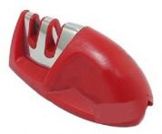 Точилка для ножей 2 в1 Vincent с двумя точильными камнями Красная