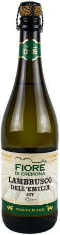 Вино полуигристое Vinicola Decordi Fiore di Cremona Lambrusco Dell`Emilia IGT Bianco белое полусладкое 0.75 л 8%