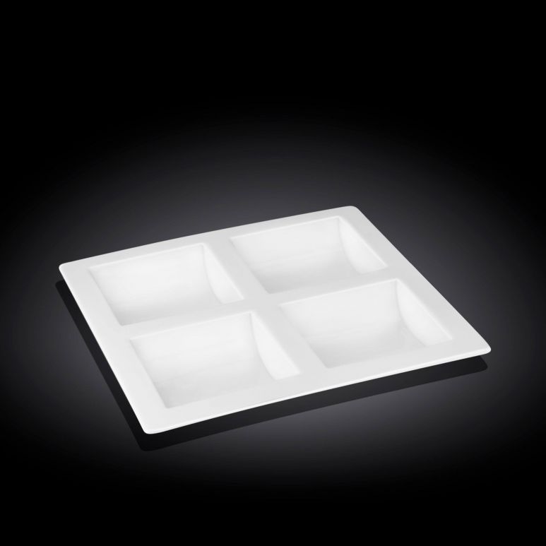 Менажница для закусок Wilmax Fine porcelain 26х26 см