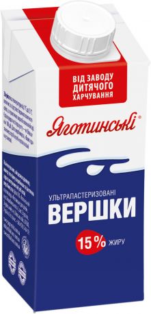 Упаковка сливок ультрапастеризованных Яготинские 15% 200 г х 24 шт