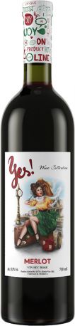 Вино Yes! Merlot красное сухое 0.75 л 13.5%