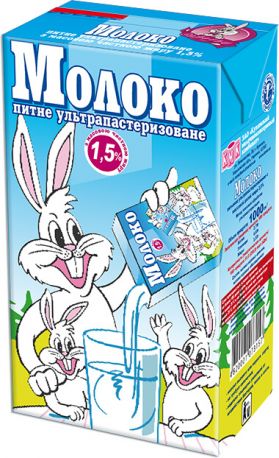 Молоко ультрапастеризованное Заречье 1.5% 1000 г