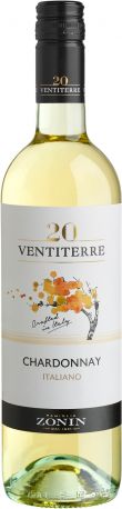 Вино Zonin Chardonnay белое сухое 0.75 л 12%